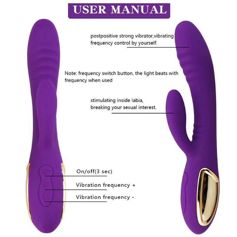 2 motor 10 Speed Strong Rabbit Vibrator, Clitoris Stimulator G-spot Massager, Sex Toys For Women Female Masturbator Sex Shop
