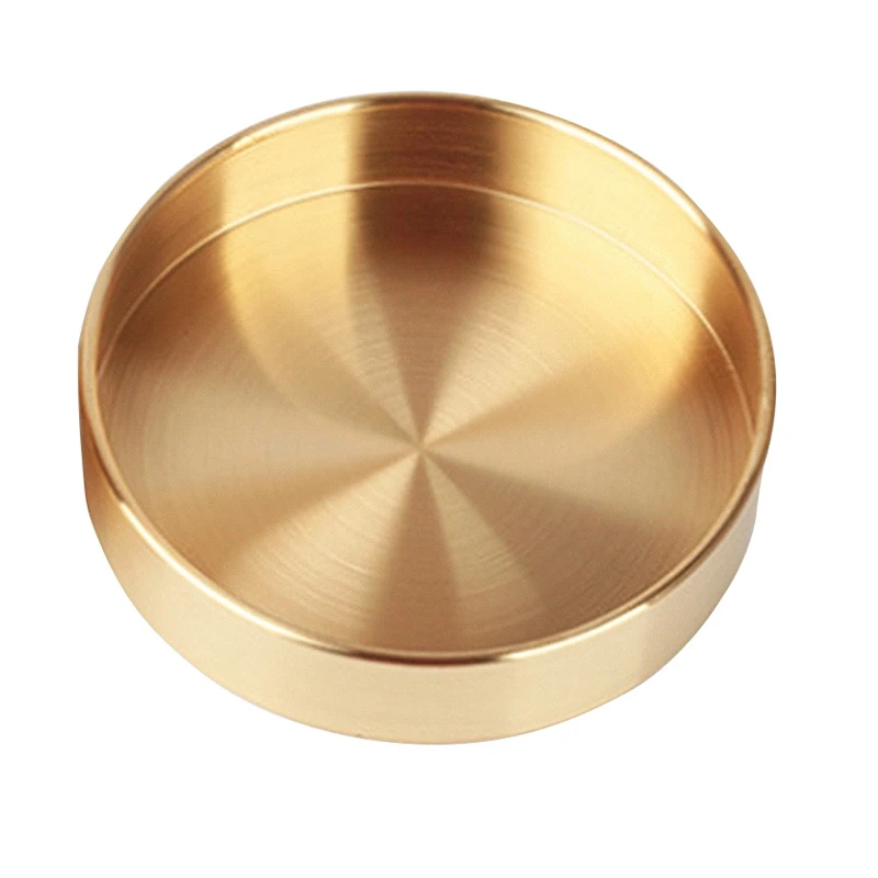 

Nordic Copper Round Storage Tray Desk Metal Storage Organizer Jewelry Organizer Small Items Storage Dishes Home Decor