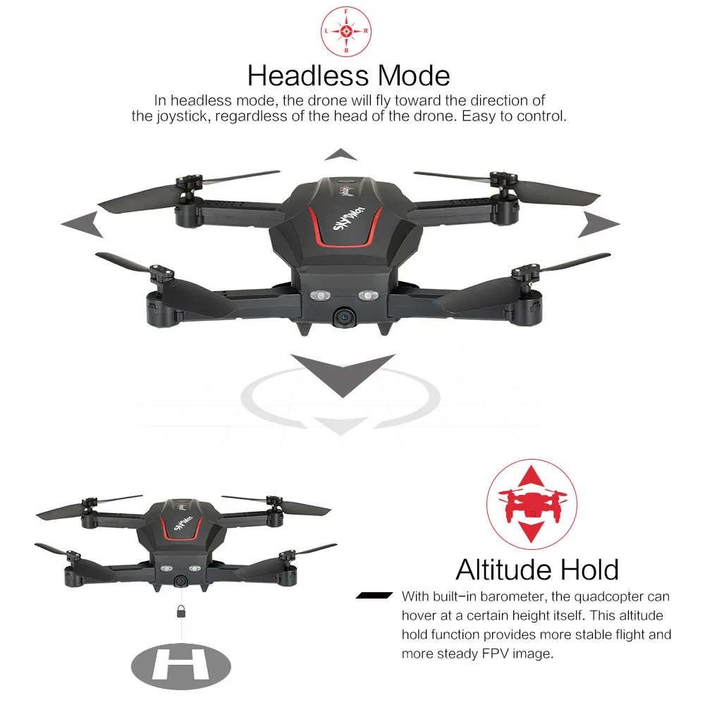 Original Wltoys RC Helicopter With Camera Q626-B Wi-Fi FPV 720P HD Selfie Drone Altitude Hold RC Quadcopter RTF Folded RC Toys