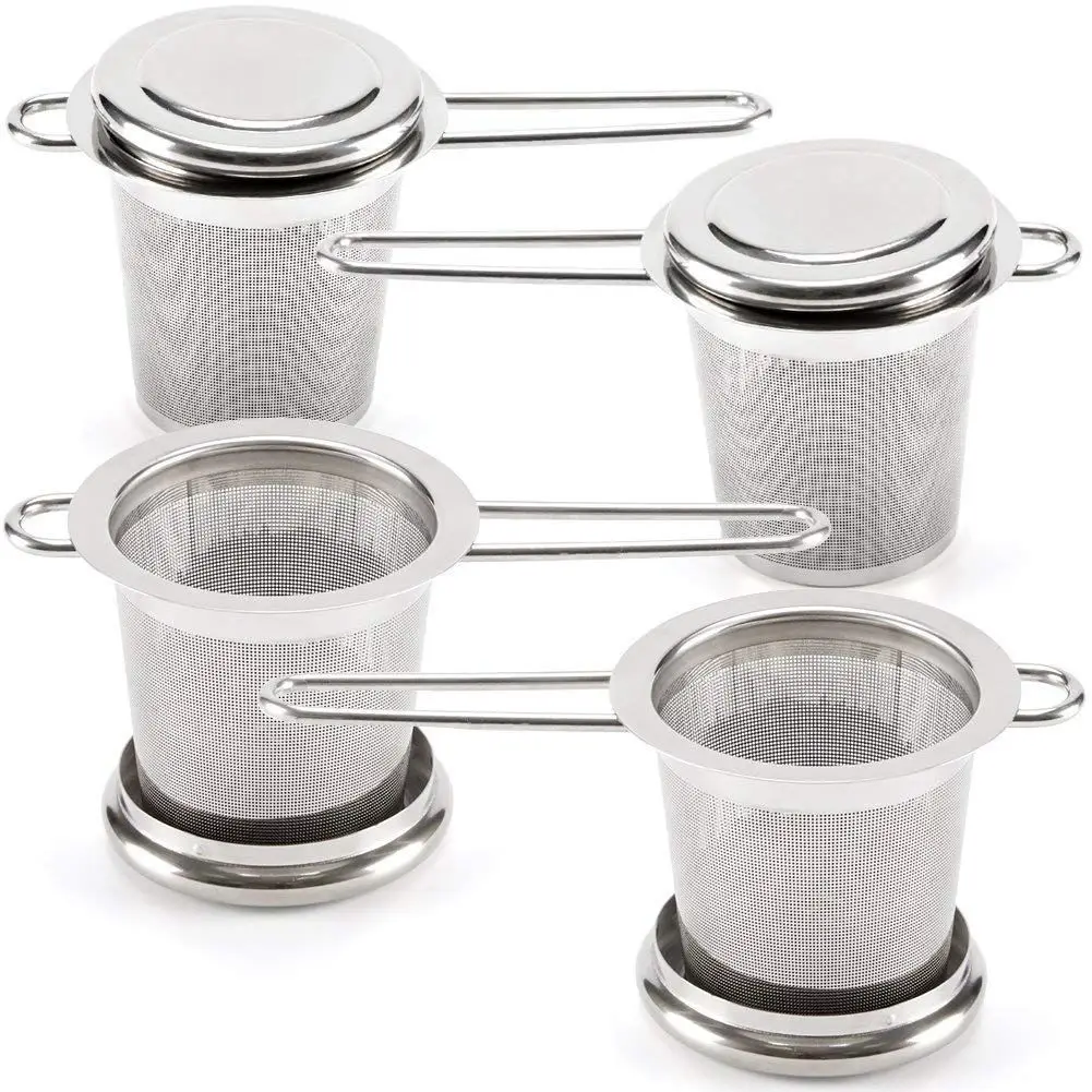 Tea Infusers for Loose Leaf Tea Set of 4 Stainless Steel Fine Mesh Tea