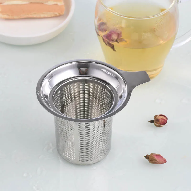 

Reusable Tea Strainer Loose Tea Leaf Spice Filter Tea Infuser Stainless Steel Teapot Accessories Fine Mesh Drinkware