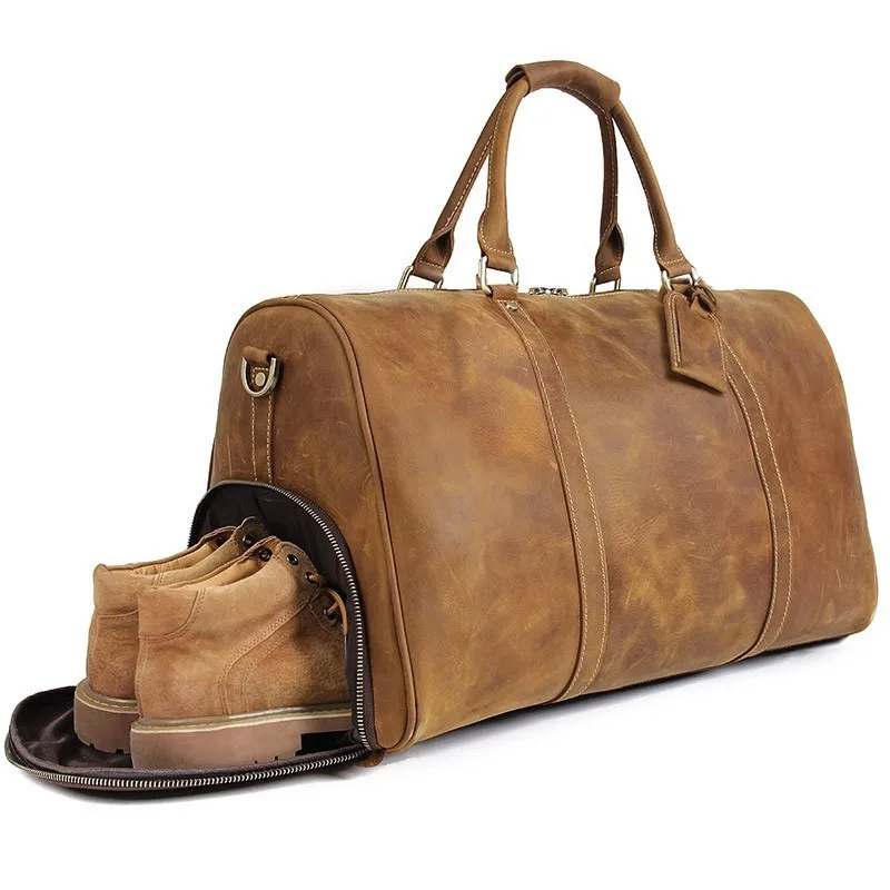 

2019 Waterproof Travel Bag Large Capacity Men Hand Luggage Travel Duffle Bags Leather Handbag Multifunction Shoulder Bag Bolsos