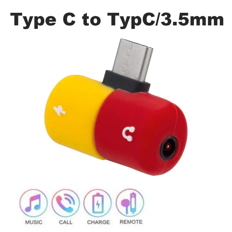 

Type C To 3.5 Mm Earphone Jack Adapter 2 In 1 USB C Audio Cable Converter Charging Splitter Headphone Adapter For Xiaomi Samsung