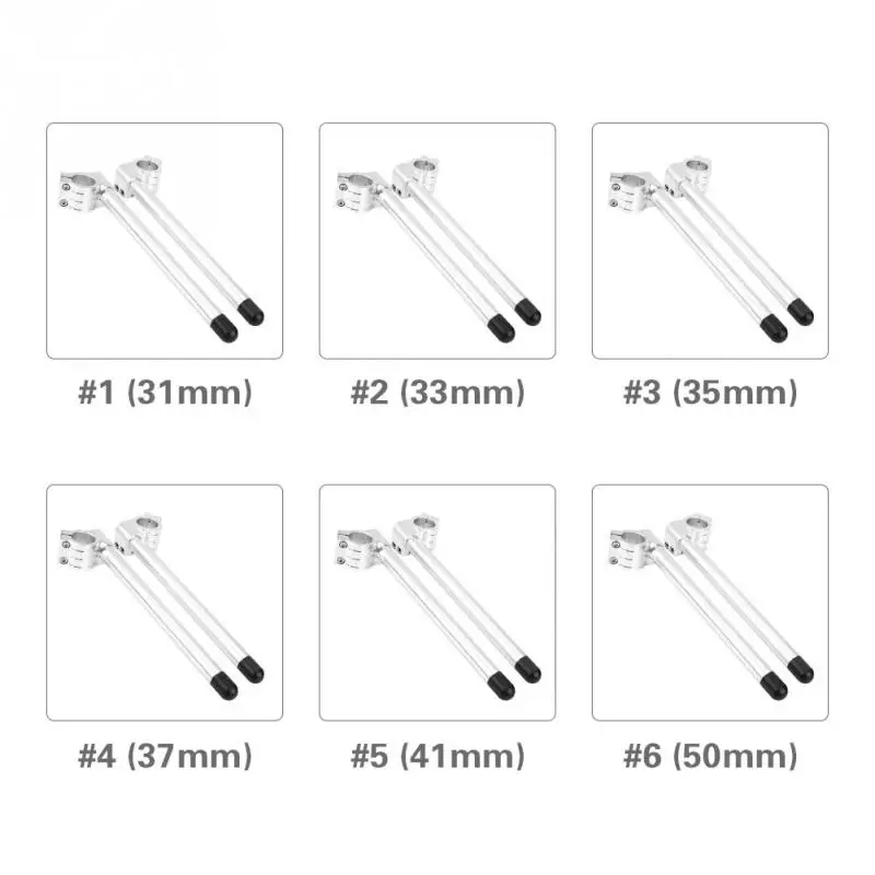 Универсальный Руль с ЧПУ вилка зажим Ons Clipon заготовка отдельная Ручка Бар гонщик Мотоцикл CNC с обработанным алюминием сплав серебро