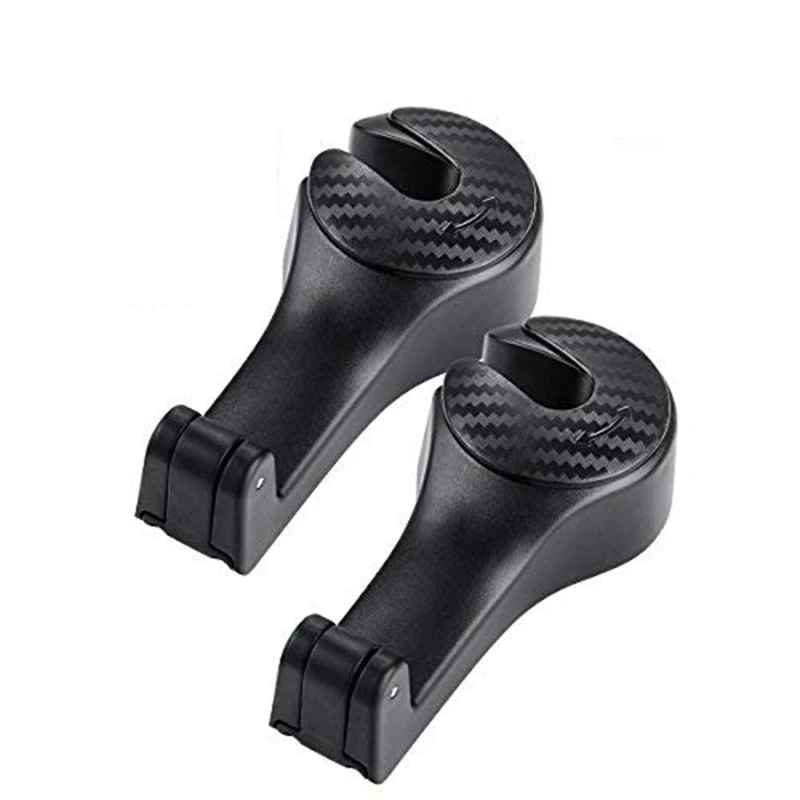 

2 Pcs Car Back Seat Hook, [2 In 1] Universal Car Headrest Phone Mount And Vehicle Back Seat Hook For Shopping Bag, Purse, Clot