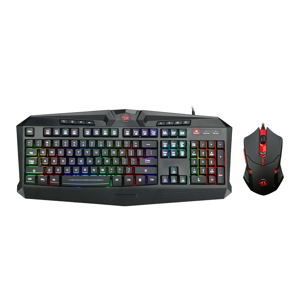 

REDRAGON S101-1 Gaming Keyboard Mouse Combo USB Wired 112 Keys Anti-ghosting Adjustable DPI Colorful LED Backlit for Desktop