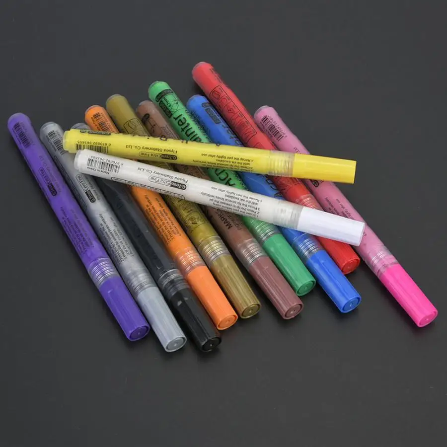 Акриловая краска s популярный акриловый маркер Новая игла без запаха ручка на водной основе Краска Ручка 0,7 мм ширина линии