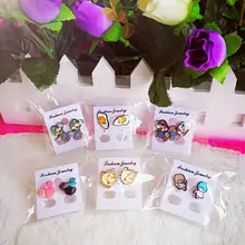 6 шт. Стиль Супер Марио Продвижение Мода Аниме Сережка с героями мультфильмов милые серьги-гвоздики с животными для женщин девочек детские ювелирные изделия подарок
