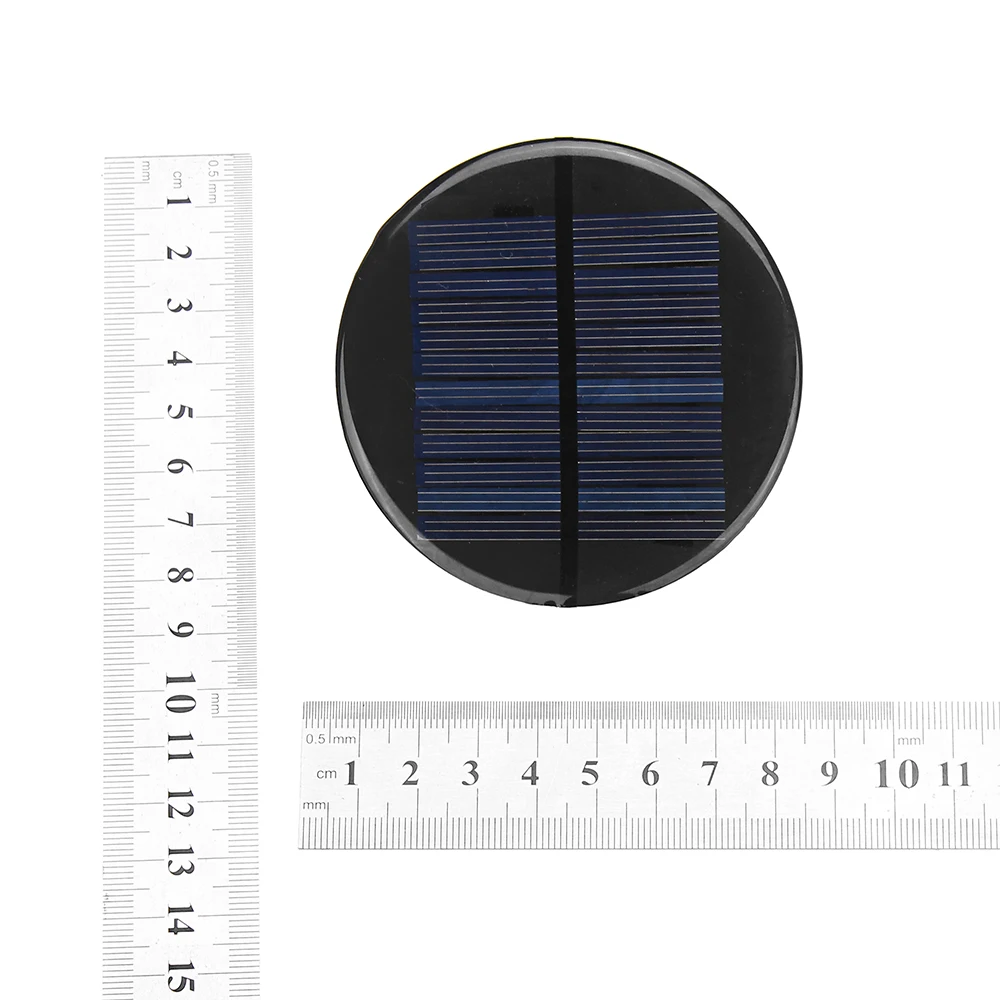 LEORY DIY Солнечная мощность 6 в 2 Вт 0.35A 80 мм круглый поликристаллический кремний солнечная панель эпоксидная плита модуль солнечной батареи мини