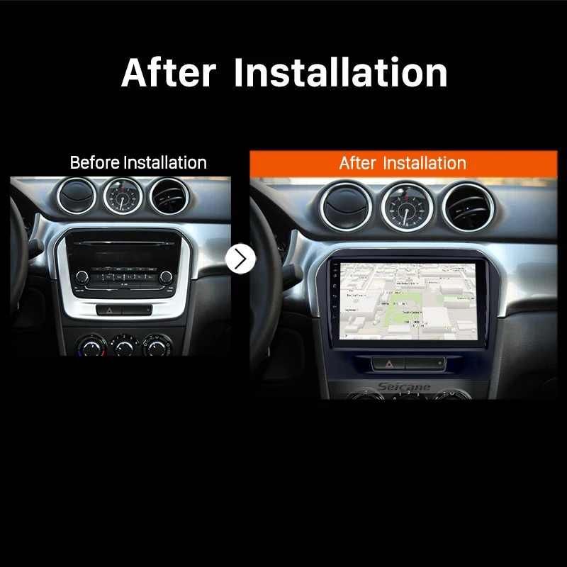 Автомобильный мультимедийный плеер Seicane на Android 9 1 с &quotэкраном GPS HD 1080P для SUZUKI VITARA