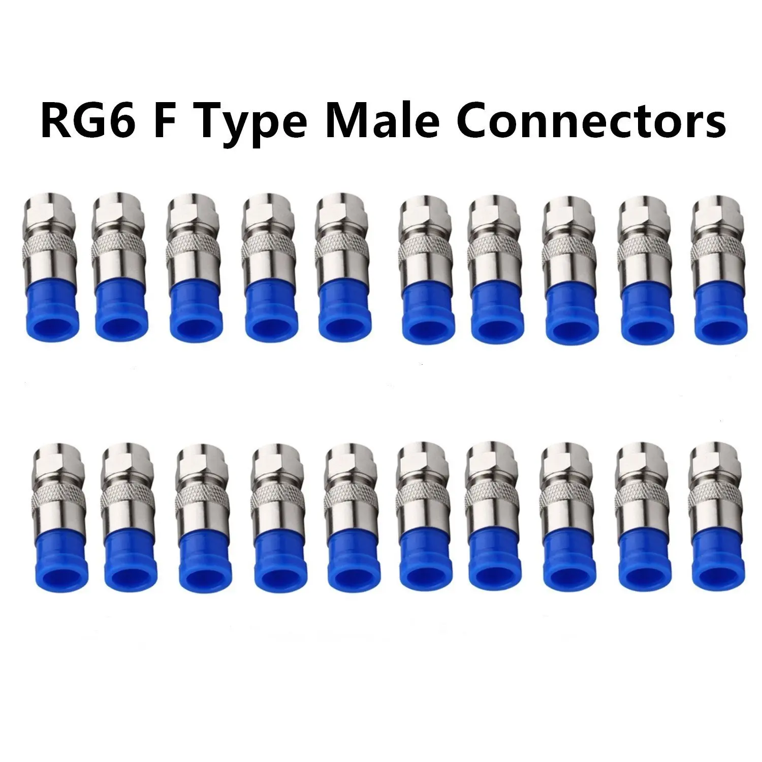 Rg6 F Тип соединителя коаксиальный Компрессионный фитинг 20 упаковка