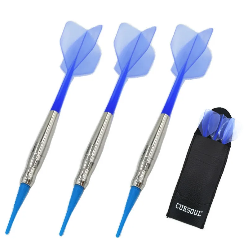 

3PCS/set Blue Soft Tip Darts Copper Electronic Darts With 2BA Screw Soft In-one Dart Flight Anti-fall