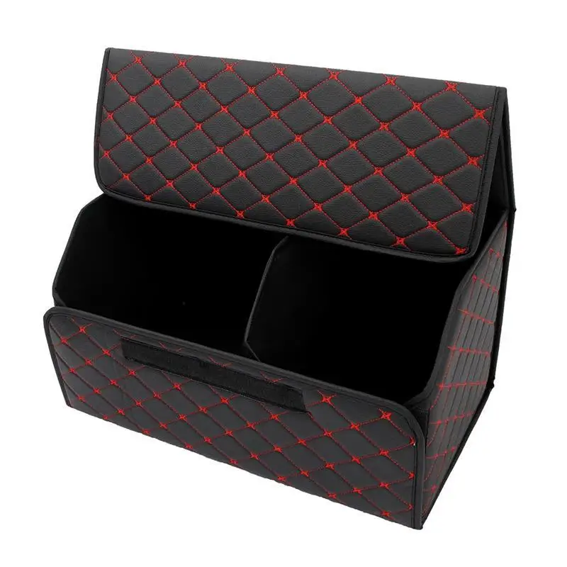 

Onever Detachable Folding Car Trunk Stowing Tidying Storage Box PU Leather Water-resistant Durable Car Accessories