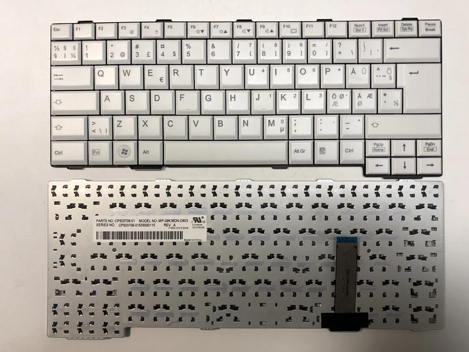 

Nordic Laptop Keyboard For fujitsu Lifebook SH761 SH560 SH561 SH760 E751 S761 S561 A561D A561C E741 A552 T901 S762 ND Layout