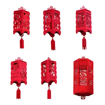 

4D DIY Red Lanterns Decoration New Year Hanging Red Lantern Chinese Spring Festival Party Decor