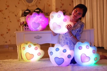 

Humor Ted Bear Paw Cushion,toys and gifts for Children,electronic,light up with your touching