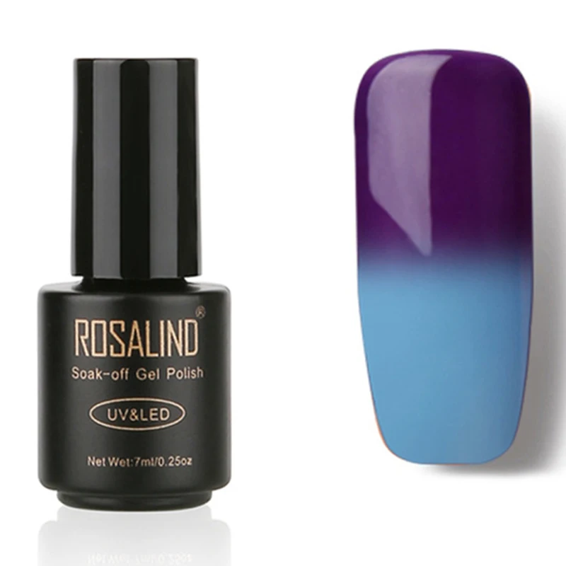 

Rosalind Gel 1S Temperature Changing Nail Polish 7Ml Soak Off Nail Gel Polish Vernis Semi Permanent Uv Led Glitter Nail Lacque