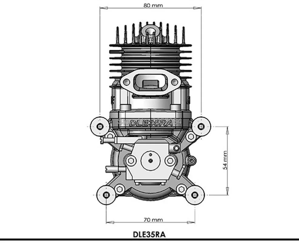 DLE35RA 35cc газовый двигатель для радиоуправляемого самолета фиксированная модель крыла однотактный два выхлопа ветра холодной руки начать после удара