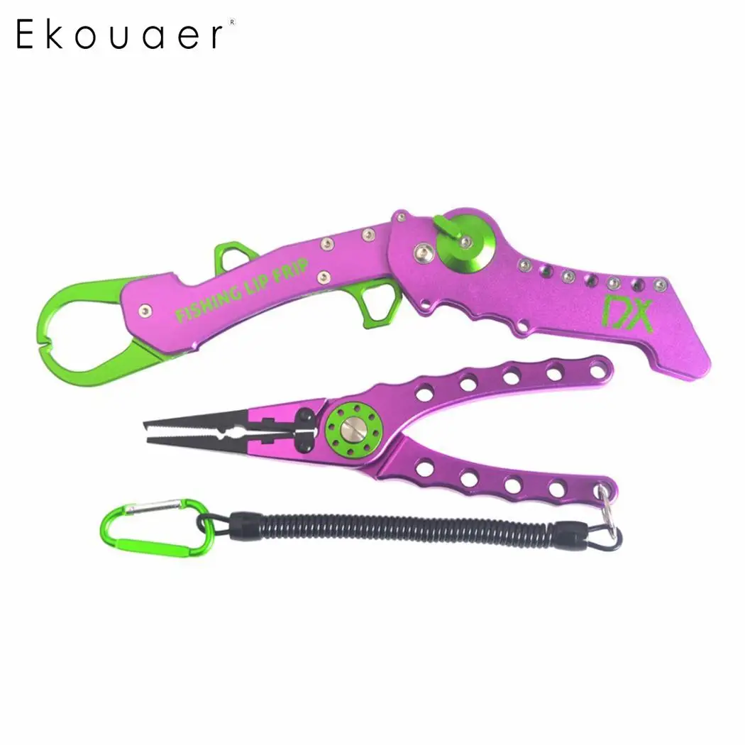 

Tackle Fishing Equipment Fishing Aluminium Alloy 84g Control Multi-function Pliers Purple 177mm
