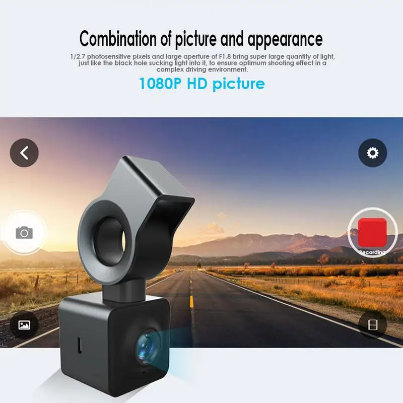 Car Driving RecorderMini Car DVR Emergency Start Wifi Video In Real Time Parking Monitor 1080P Night Vision Wide-angle Camera