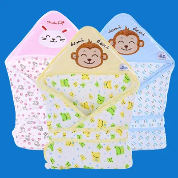 

80x80cm Baby Blankets Newborn Warm Baby Toys Unisex Cute Cartoon Hooded Bath Towel Carpet Sleeping Wrap Swaddle Children gifts