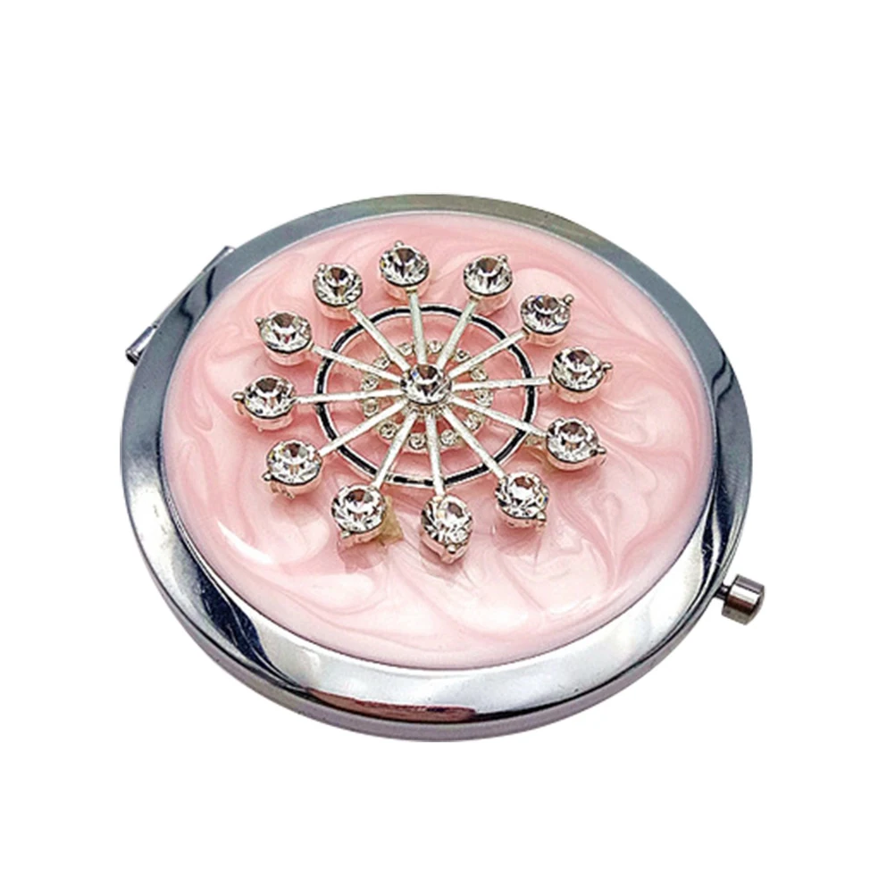 1 шт карманное зеркало колесо обозрения складной винтажный портативный Круглый двухсторонний зеркальный Макияж Зеркала для девушек