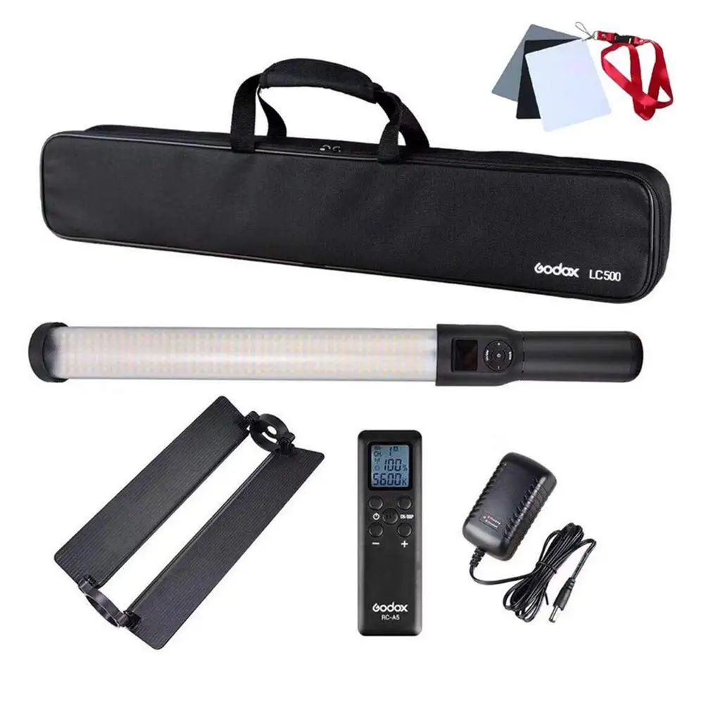 US $229.00 Godox LC500 Flash Handheld LED Light Video Photography Lighting BiColor For Studio Photography Lighting Canon Nikon Camera