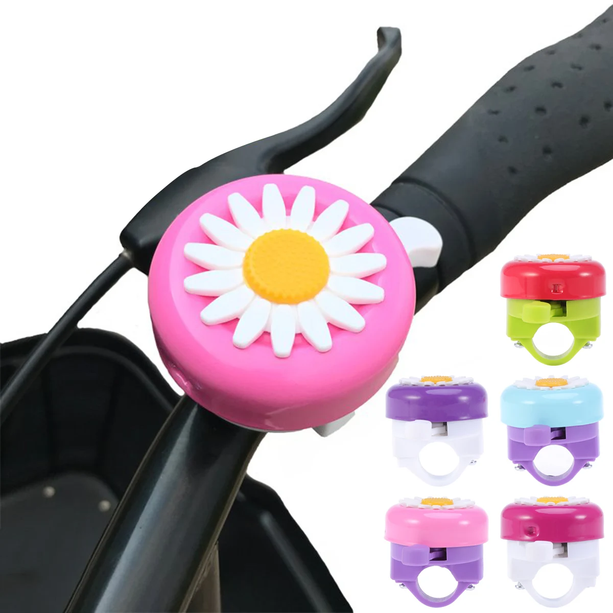 

Bike Bell Iron Chrysanthemum Pattern Cute Loud Safe Bicycle Accessory Bike Horn Bicycle Ring Bell for Kids Children