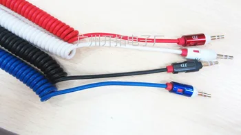 

1000pcs 3.5mm Aux Cable Retractable Vehienlar Male to Male Spring Cable For Car for Mobile Phone Audio Cable