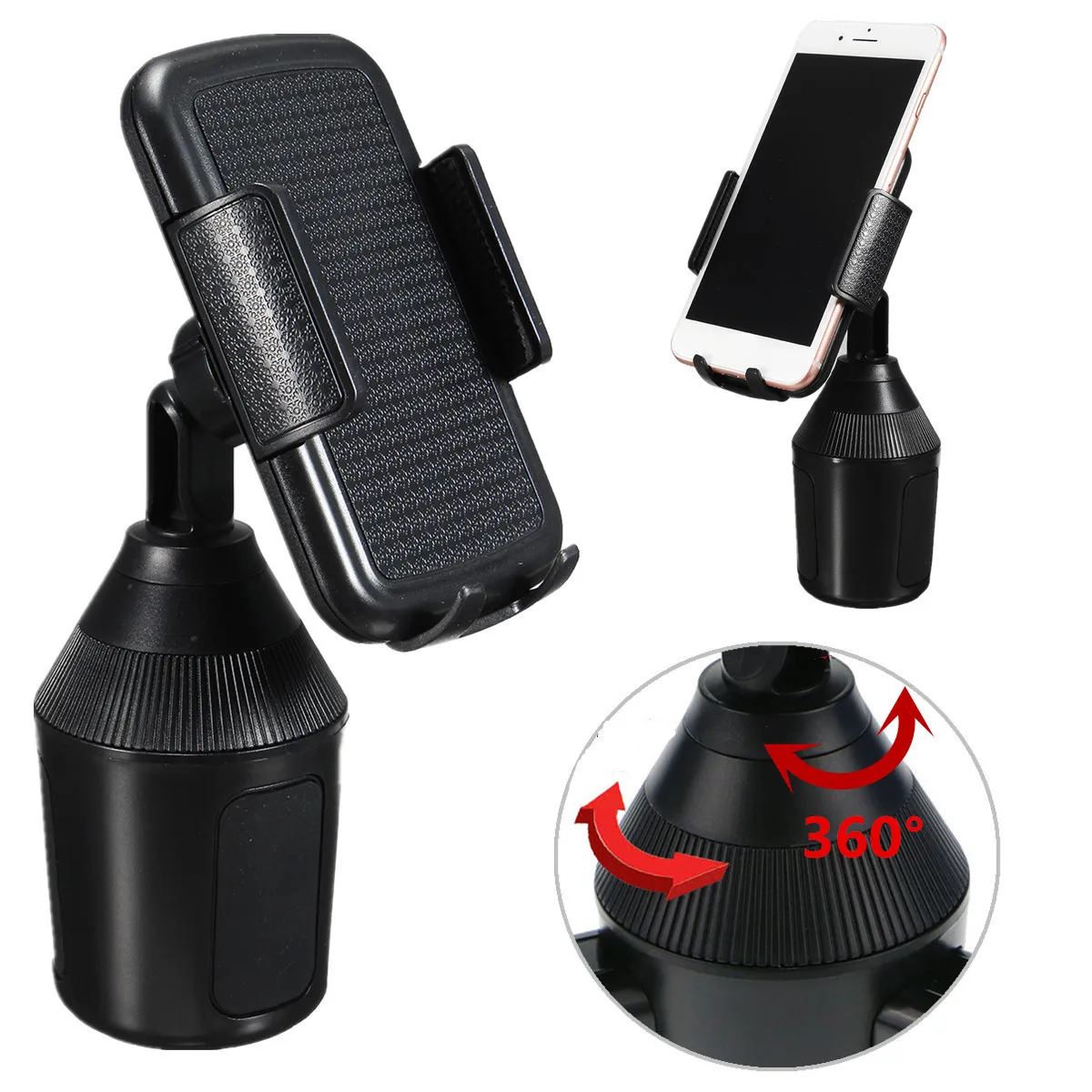 

Cell Phone GPS Portable Stand Holder 360 Adjustable Mobile Phone Car Cup Holder Stand Cradle Mount Clip For iPhone For UMI23
