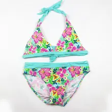 Бикини для девочек; Детские эластичные Купальники-бикини; купальный костюм для маленьких детей; пляжный раздельный купальник для девочек; Infantiles; костюмы-бикини