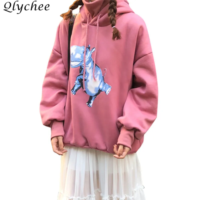 ArtSu Women Winter Hoodies Scarf Collar Long Sleeve