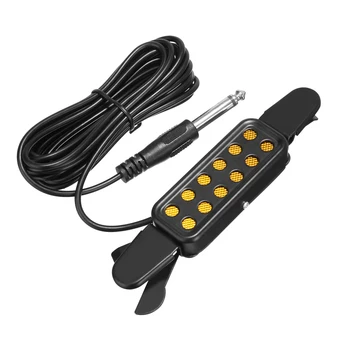 

Mayitr 12-Hole Guitar Sound Pickup Microphone Amplifier Speaker Acoustic Guitar Pickup with Controller Audio Cable
