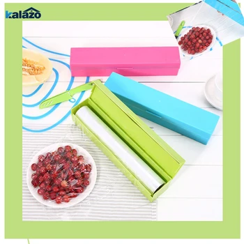 

Plastic Wrap Dispenser Kitchen Cling Food Wrap Cutter Dispenser Preservative Film Cutter Storage Holder Kitchen Accessories
