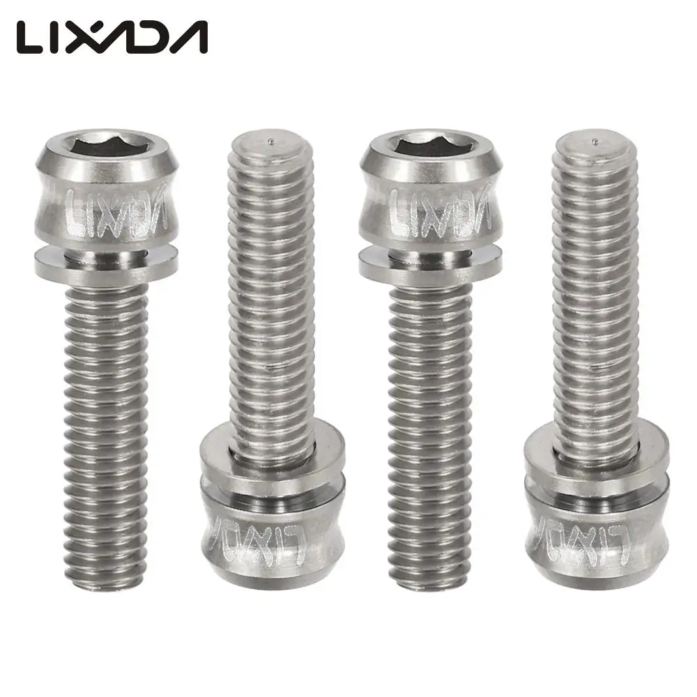 Lixada 4 шт./лот винты для велосипеда шестигранные болты M5 * 15/17/19 сверхлегкие