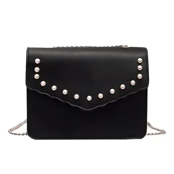 

Elegant High quality Shoulder Bag 2019 New Women Crossbody Messenger Bags Girls Small Chain Pearl Handbags Bolsas Feminina Mujer
