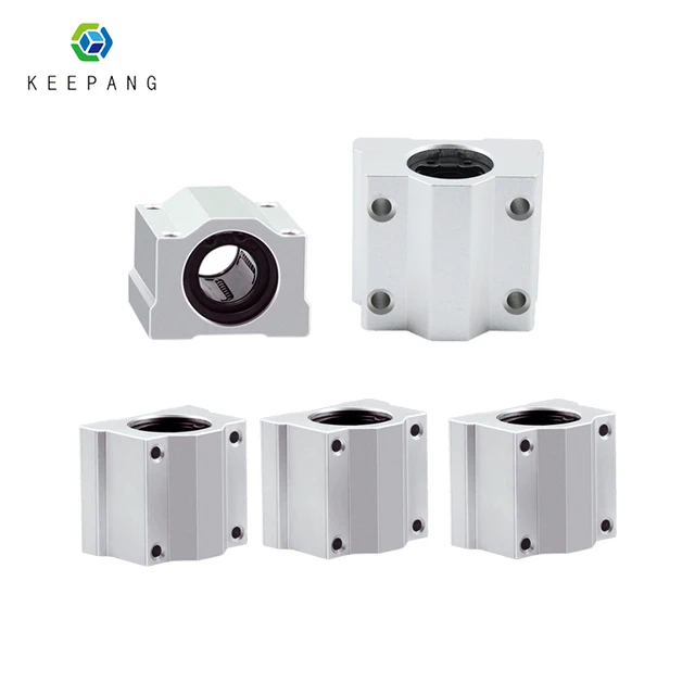Cheap Kee Pang 4pcs/lot SC8UU SCS8UU Linear Ball Bearing 3D Printer XYZ Table Motion Bearing Slide CNC Part Router rodamiento lineales