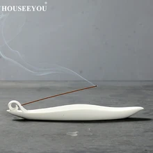 Белый керамический Лотос Будда аромапалочки горелка курильница ладан держатель буддийские благовония для ароматерапии горелки домашний Декор подарок