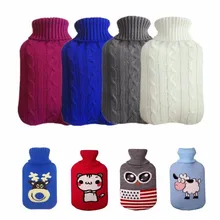 Прямая поставка вязаный чехол для бутылки горячей воды для 2000 мл грелка сумки для горячей воды Анти-обжигающая крышка согревающая грелка для рук