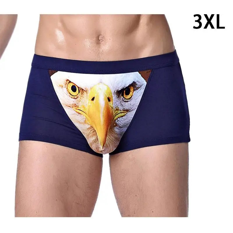 Трусы боксеры с изображением волка мужские трусы 3D рисунком орла забавное нижнее