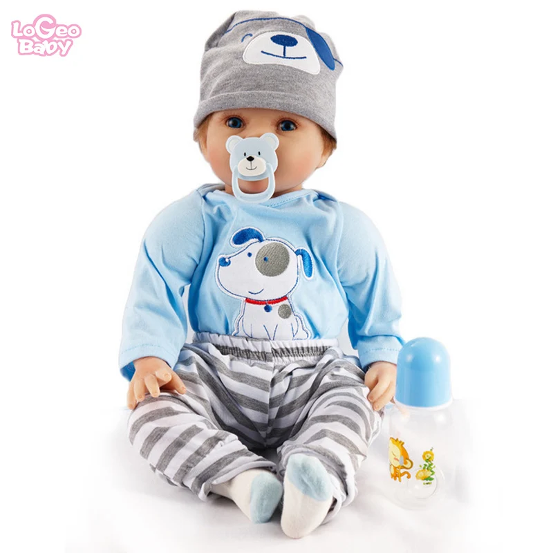 

Logeo Baby 22 inch Silicone Reborn baby doll lovely Lifelike Newborn Bebes Reborn lol Dolls Kids Dollhouse Toys Birthday gift