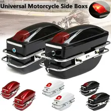 1 Pair Universal Motorcycle Side Boxs Luggage Tank Tail Tool Bag Hard Case Saddle Bags For Kawasaki/Honda