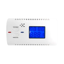 Батарея управлением Smart детектор угарного газа Сенсор сигнализация с человеческими голосовыми и подсказками Светодиодный проблесковый Предупреждение время Дисплей