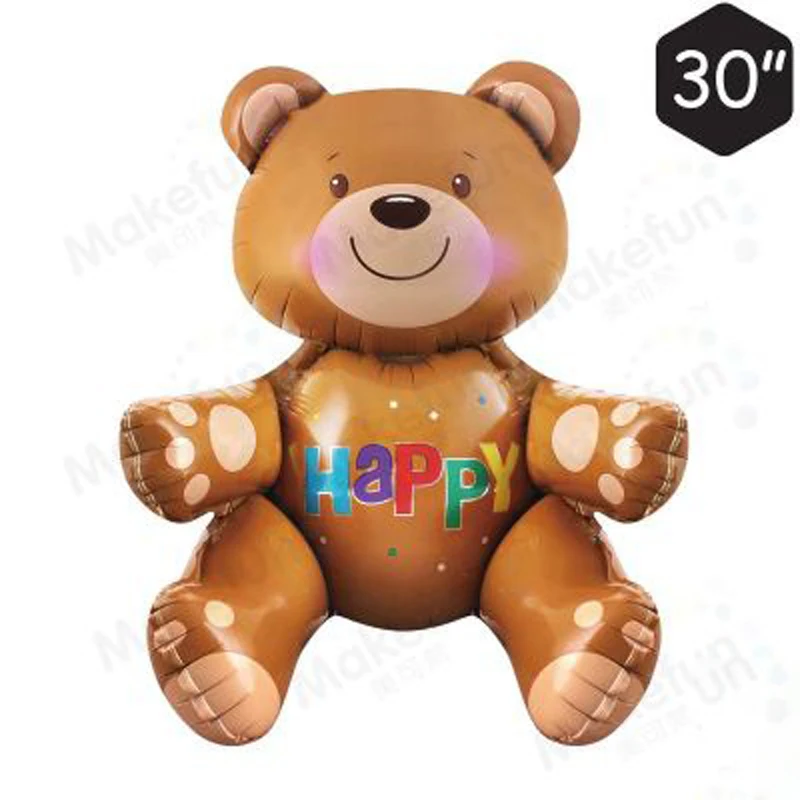 1 шт. большие 3D мишки каваи вечерние игрушки фольга шары шляпа с днем рождения