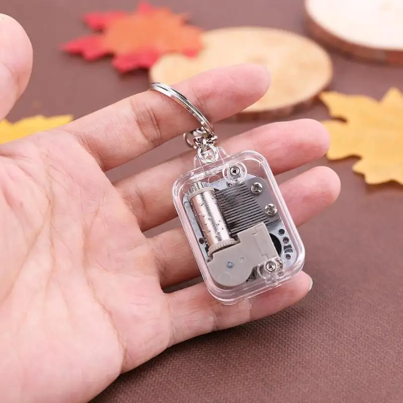 

Kids DIY Music Box Moving Keychain Handy Crank Musical Birthday Gifts Toy 18 Tones DIY Keychain Music Box Toy For Children