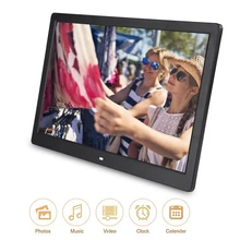 15,4 дюймов 1280* 800HD Цифровая фоторамка Будильник плеер альбом пульт дистанционного управления подарок или день рождения, Свадебная фоторамка