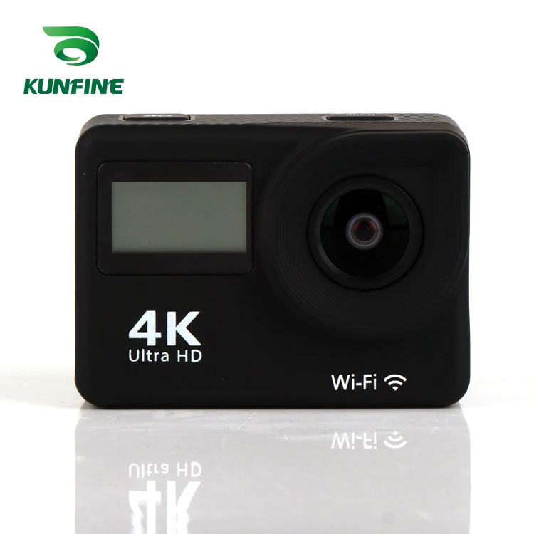 Спортивная видеокамера KUNFINE Ultra HD 4K DV Action с двойным экраном дистанционным
