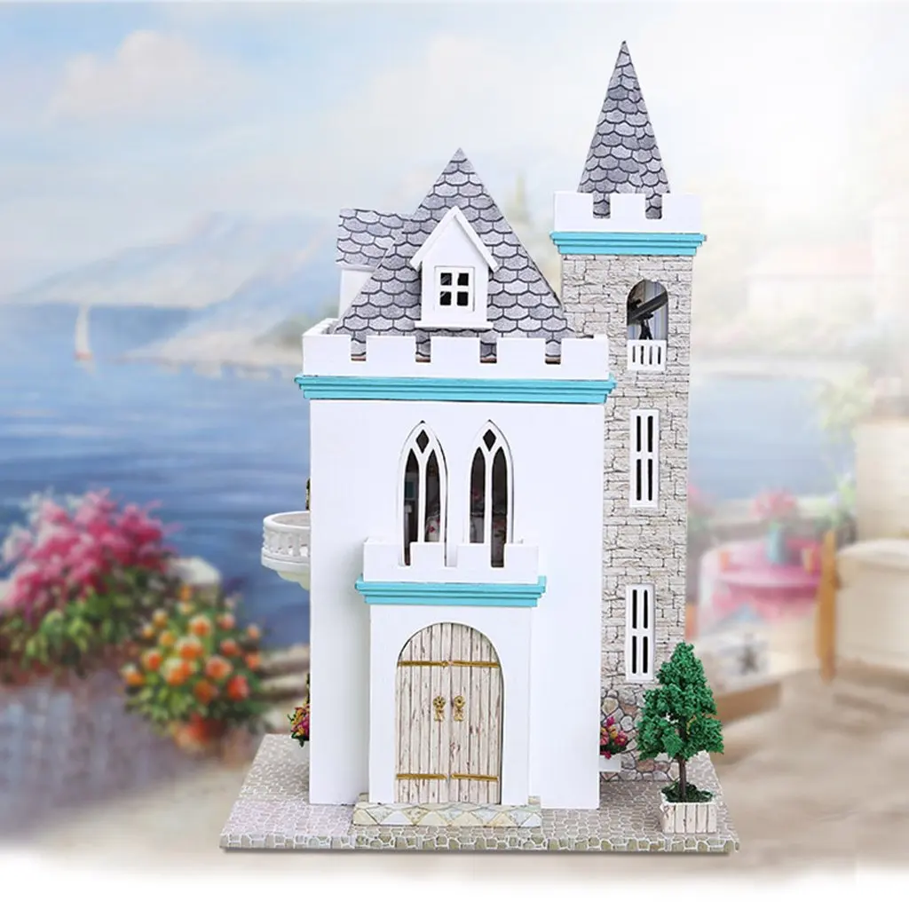 1:24 Scale DIY Miniature Dollhouse Kit Handmade Doll House Model with LED Light Educational Toys for Children Toddler Kids 1:24 Scale DIY Miniature Dollhouse Kit Handmade Doll House Model with LED Light Educational Toys for Children Toddler Kids