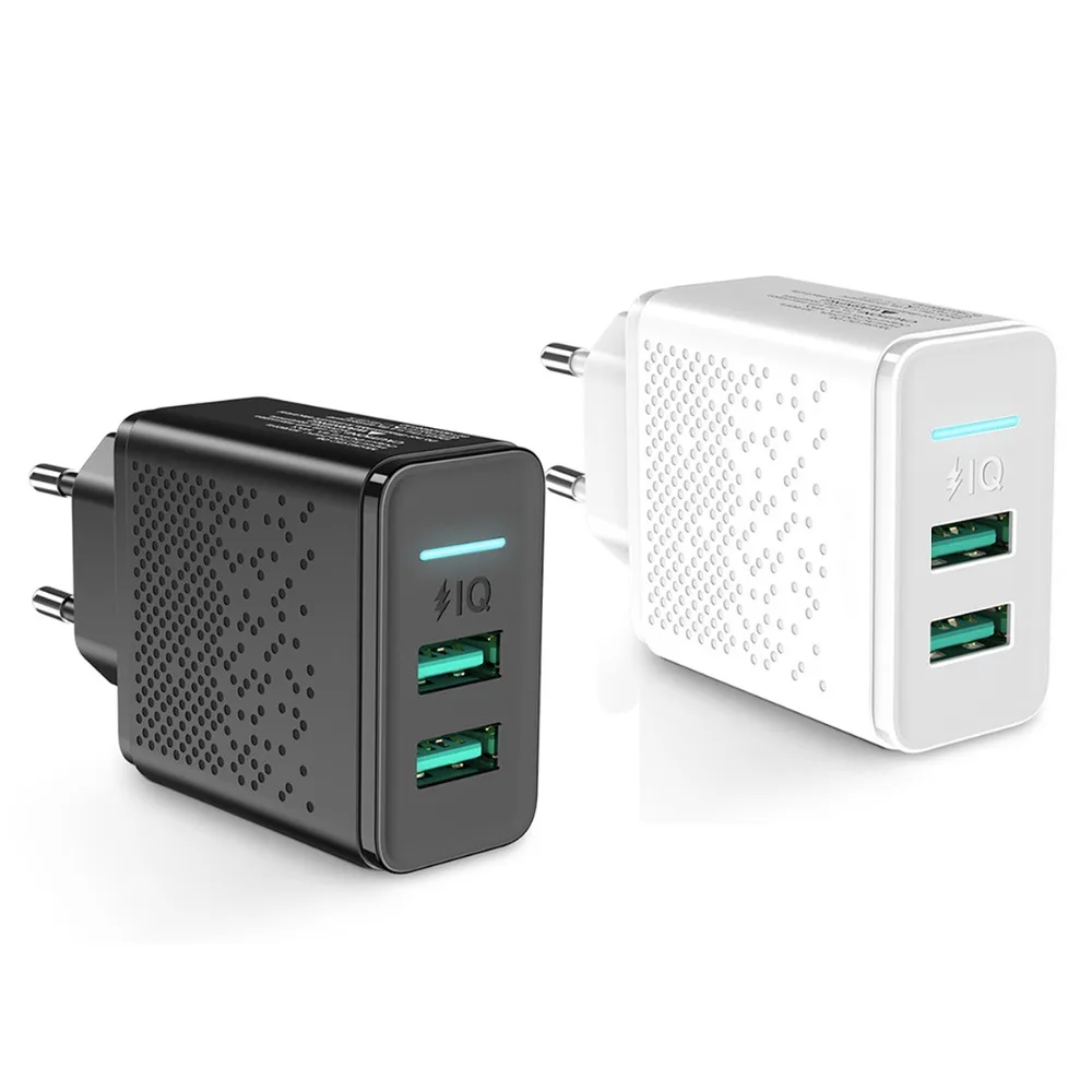 Зарядное устройство SOONHUA с двумя USB портами универсальное зарядное 5 В 2 4 А