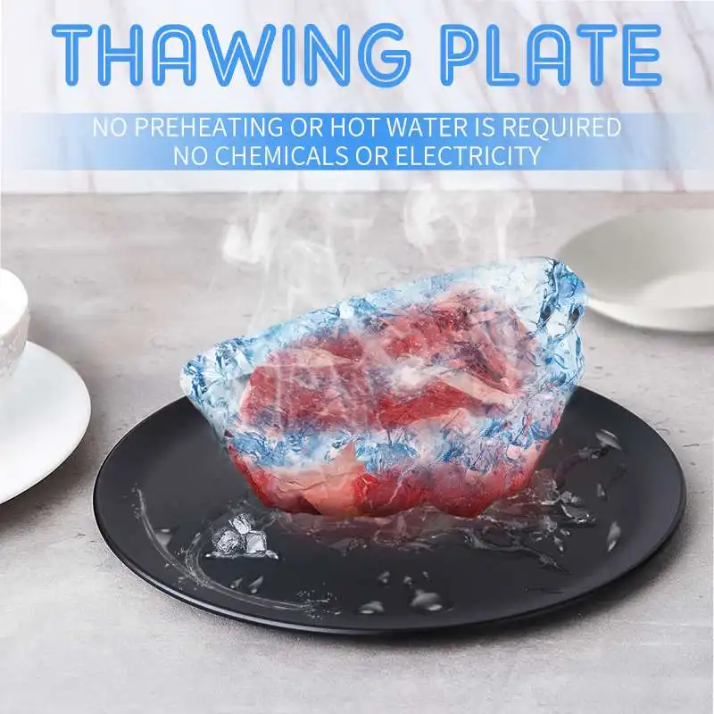 

22x22x1.7cm Round Fast Defrosting Tray For Food Thawing Plate Defrost Meat Rapid Thaw Fast Defrost Meat Tray Kitchen Tools